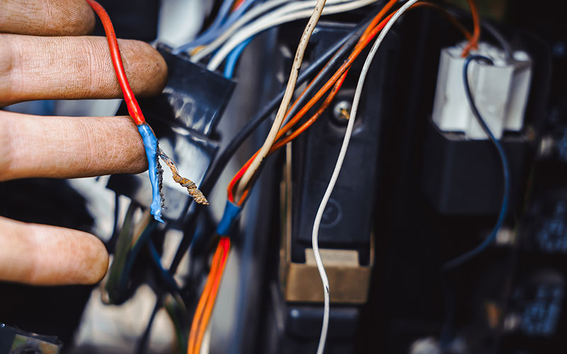 Damaged electrical wiring