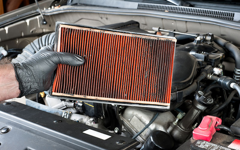Removing a dirty air filter
