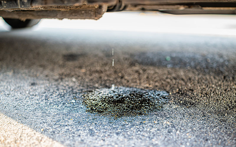 Car leaking fluid