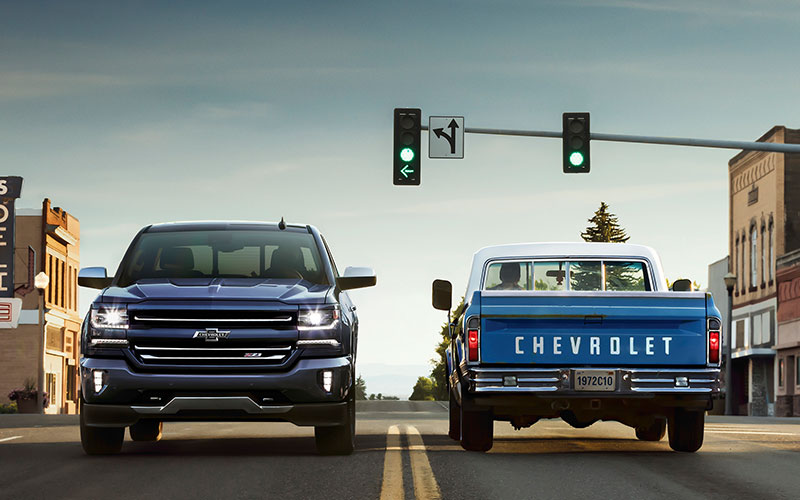 2018 SIlverado and 1972 C10 - media.chevrolet.com