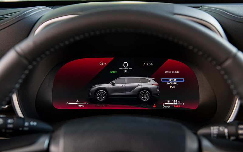 2023 Toyota Highlander Digital Gauge Cluster - pressroom.toyota.com