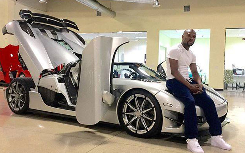 Floyd Mayweather Jr.'s Koenigsegg CCRX Trevita - @floydmayweather on instagram.com