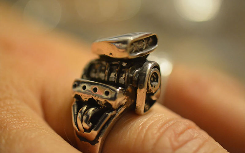 V8 Blower Hemi-Motor Ring - Hi Octane Jewelry on Etsy