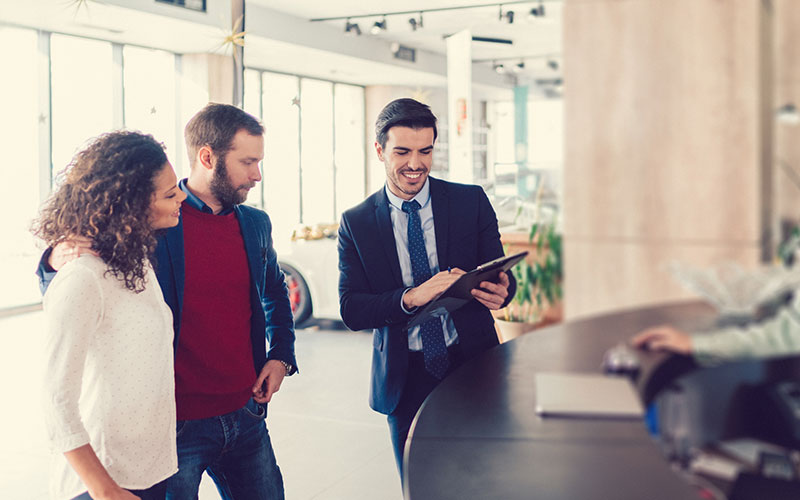 Discussing dealership options
