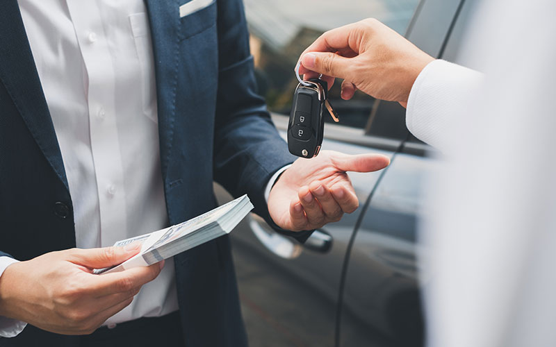 Receiving new car keys