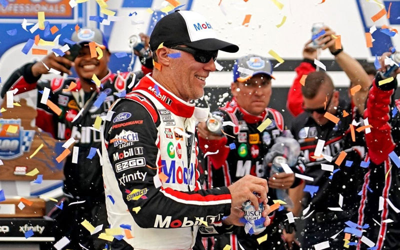 Kevin Harvick celebrating a win - @KevinHarvick on Twitter