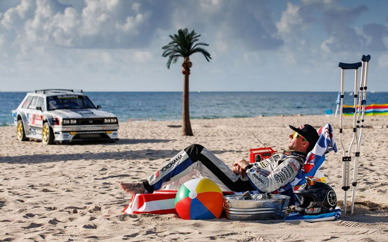 Travis Pastrana filming Gymkhana 2022 – @travispastrana on Instagram