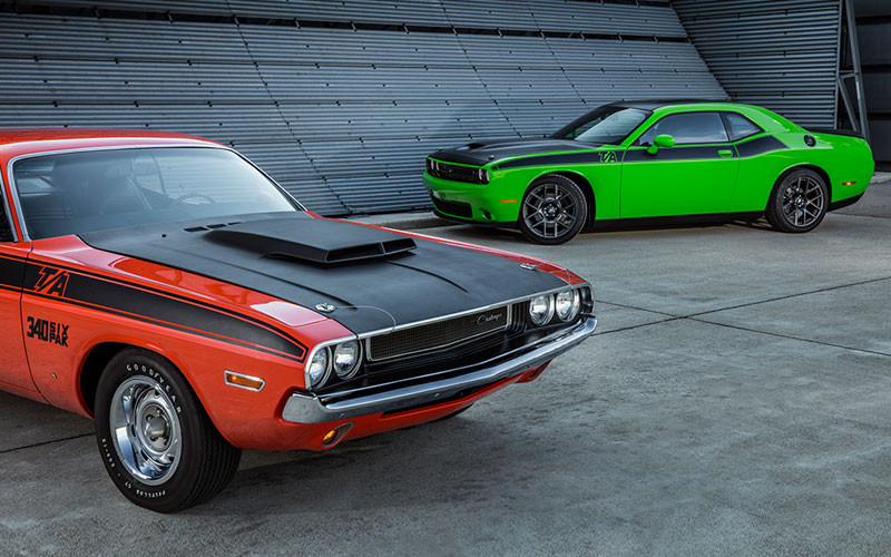 Old and New Dodge Challengers - stellantisnorthamerica.com