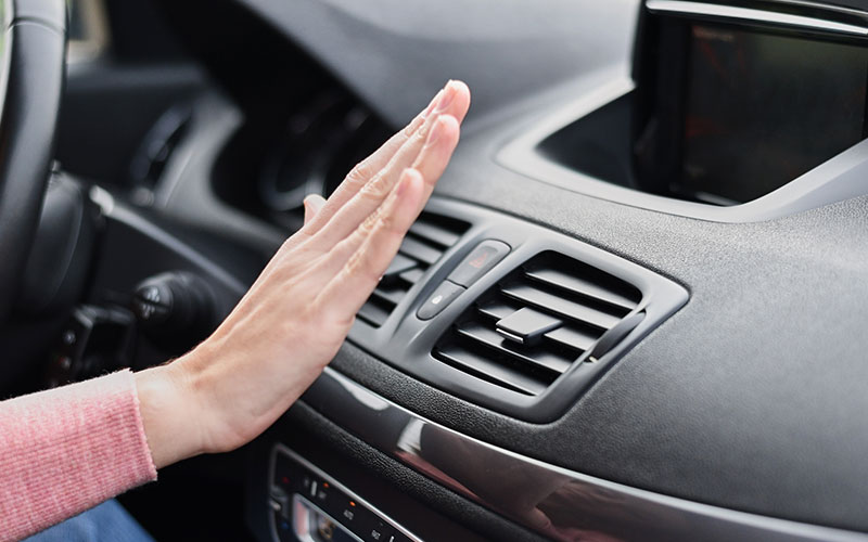 Checking air temperature Checking air temperature