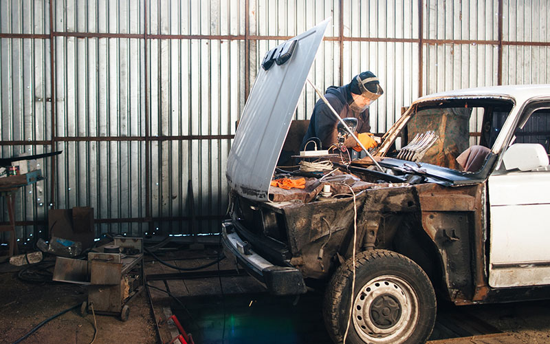 Restoring an old car