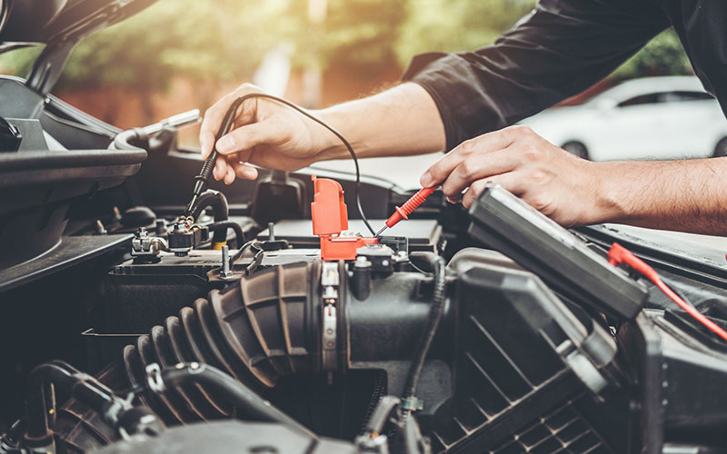 Testing a car battery