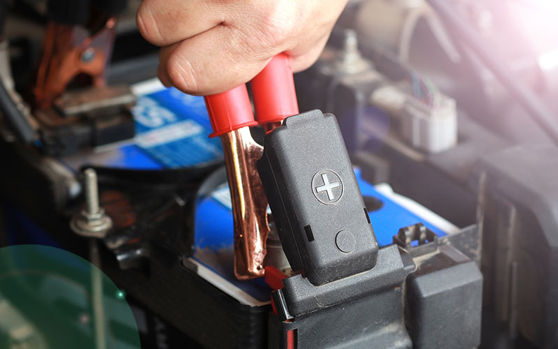 Jumpstarting a car battery