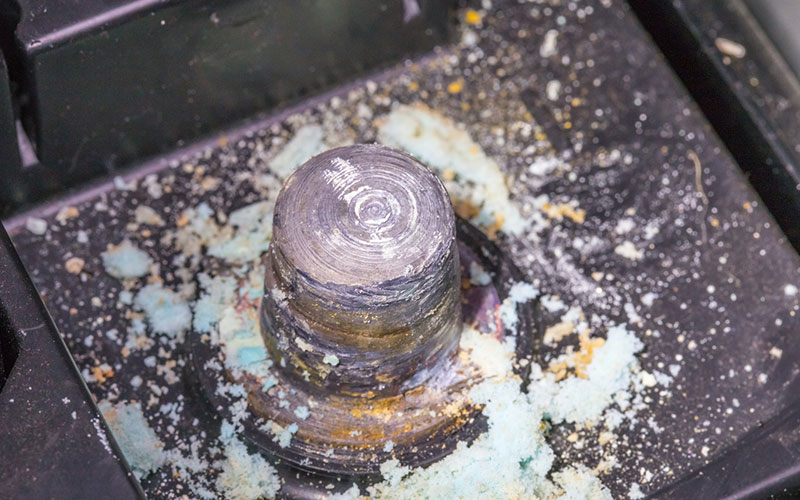 Corroded battery terminal post