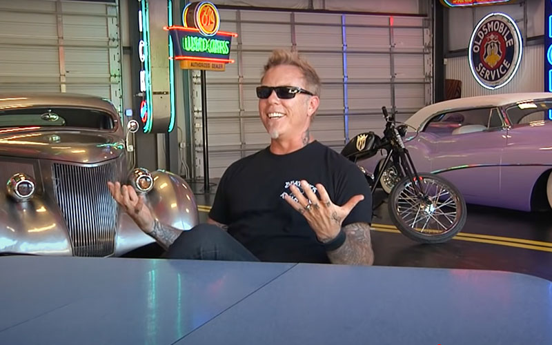 James Hetfield with some of his collectible cars - orionmusicandmore on YouTube James Hetfield with some of his collectible cars - orionmusicandmore on YouTube
