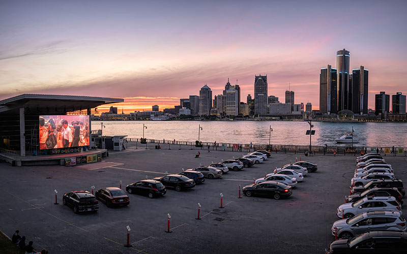 Drive-In Theater in a City Drive-In Theater in a City