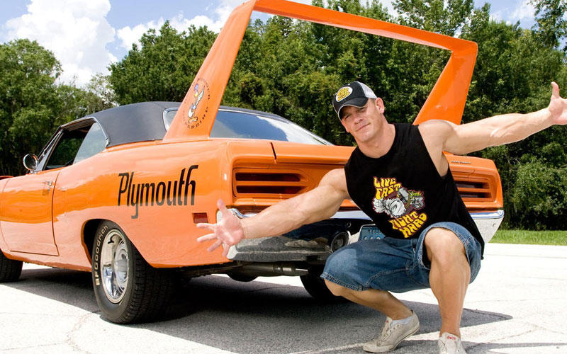 John Cena and his 1970 Plymouth Superbird - wwe.com