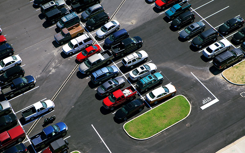 Paved parking lot Paved parking lot
