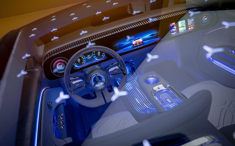 Mercedes-Benz CLA-Class EV Concept interior - mbusa.com