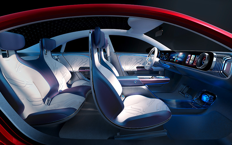 Mercedes-Benz CLA-Class EV Concept interior - mbusa.com