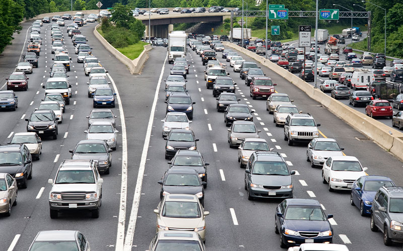Cars on the road