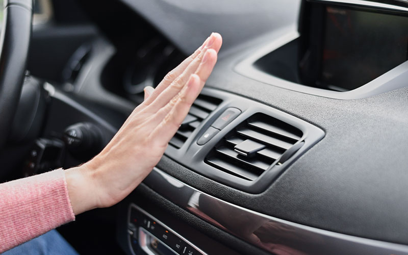 Checking the air Checking the air