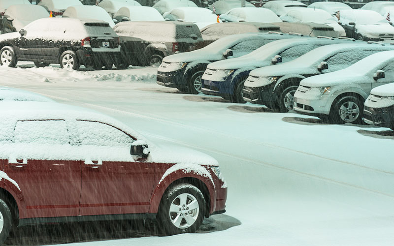 Dealership in winter Dealership in winter
