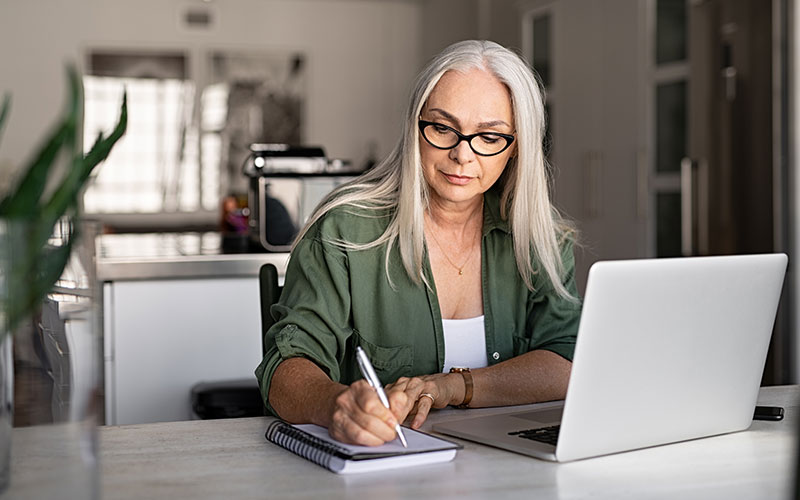 Woman doing research Woman doing research