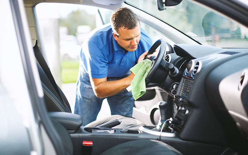 Cleaning car