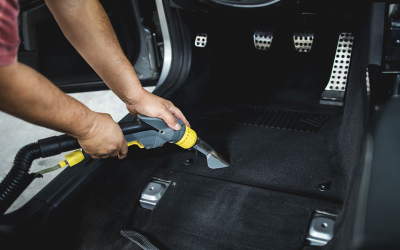Vacuuming car