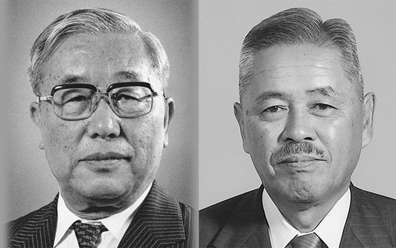Eiji Toyoda (Left) Taiichi Ohno (Right) - global.toyota