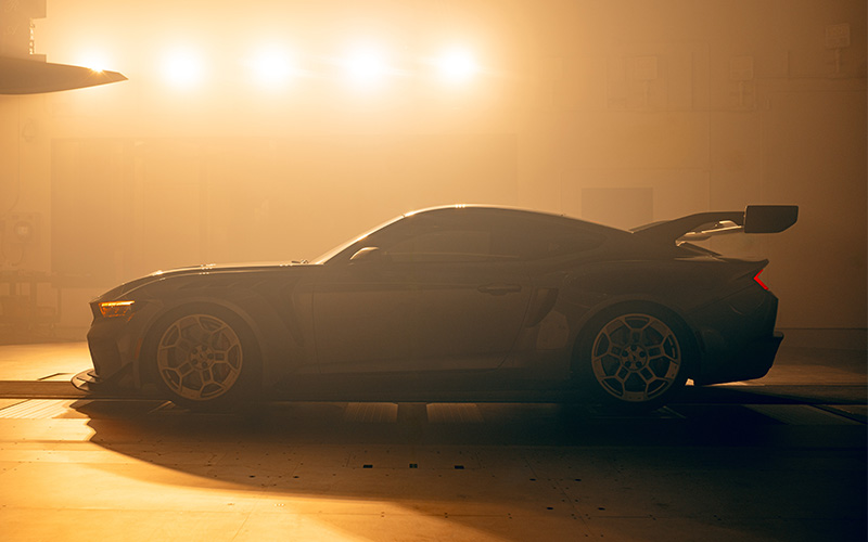 Ford Mustang GTD in a wind tunnel - media.ford.com Ford Mustang GTD in a wind tunnel - media.ford.com