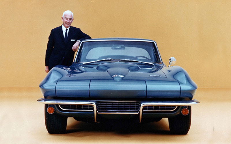 Zora Arkus-Duntov with 1966 Corvette - media.chevrolet.com