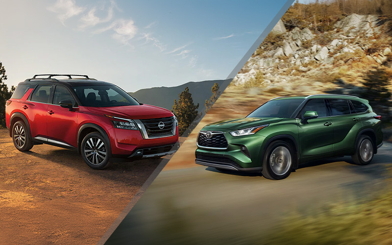 Nissan Pathfinder vs Toyota Highlander - nissanusa.com, toyota.com