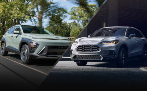 Hyundai Kona vs Honda HR-V - hyundainews.com, automobiles.honda.com