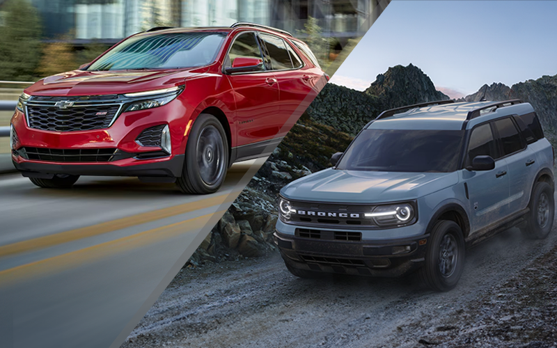 2024 Ford Bronco vs 2024 Chevy Equinox - ford.com & chevrolet.com
