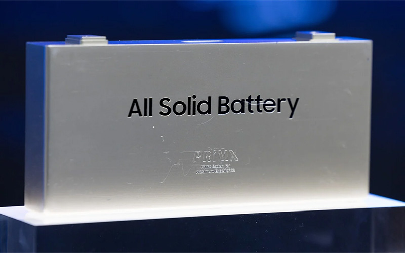 A model of Samsung's SDI all-solid-state EV battery cell. (Credit: Bloomberg / Contributor / Bloomberg via Getty Images) - pcmag.com A model of Samsung's SDI all-solid-state EV battery cell. (Credit: Bloomberg / Contributor / Bloomberg via Getty Images) - pcmag.com