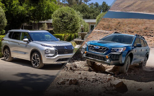 Outlander vs Outback Hero - mitsubishicars.com, media.subaru.com