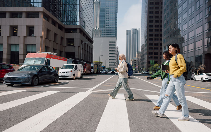 Students walking Students walking