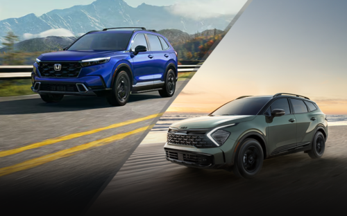 2025 Kia Sportage and 2025 Honda CR-V Hero - kia.com and honda.com