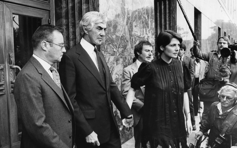 John Delorean leaving federal court - latimes.com