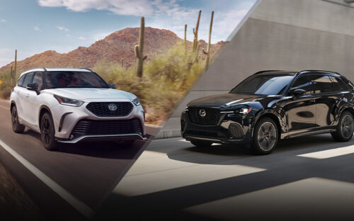 Toyota Highlander vs Mazda CX-70 Hero - toyota.com, mazdausa.com
