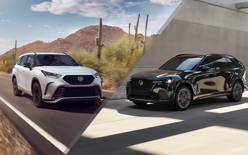 Toyota Highlander vs Mazda CX-70 - toyota.com, mazdausa.com