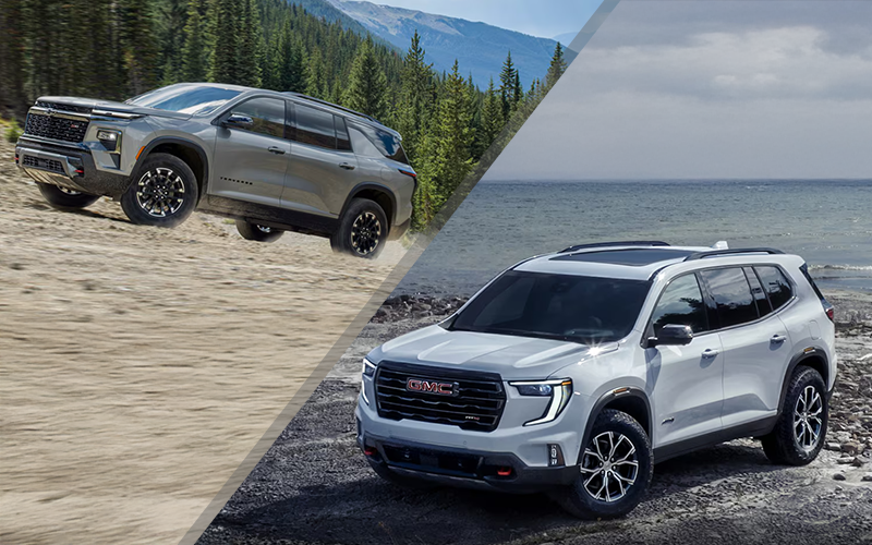 2024 Chevrolet Traverse vs 2024 GMC Acadia - chevrolet.com, gmc.com