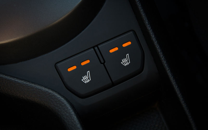 Seat heating buttons