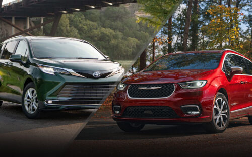 2024 Toyota Sienna vs 2024 Chrysler Pacifica - pressroom.toyota.com, media.stellantisnorthamerica.com
