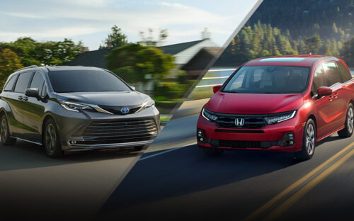 2025 Toyota Sienna vs 2025 Honda Odyssey Hero - toyota.com, automobiles.honda.com