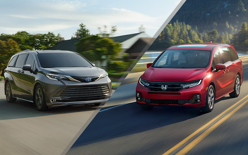 2025 Toyota Sienna vs 2025 Honda Odyssey - toyota.com, automobiles.honda.com