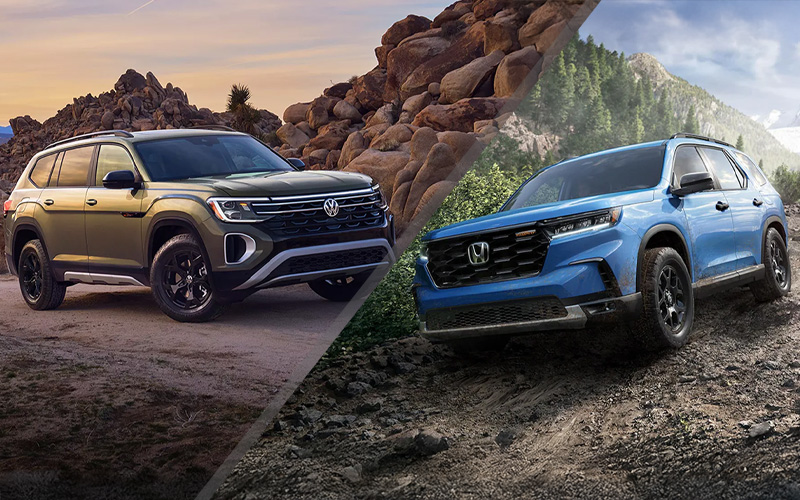 2025 Volkswagen Atlas vs 2025 Honda Pilot - vw.com, automobiles.honda.com