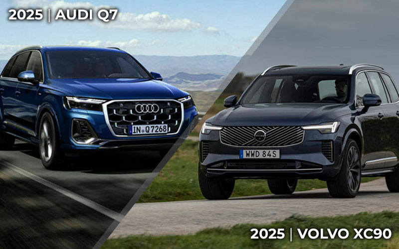 2025 Volvo XC 90 and 2025 Audi Q7 - media.volvocars.com, audi-mediacenter.com