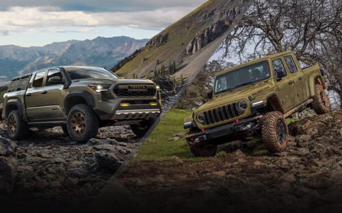 2025 Toyota Tacoma vs 2025 Jeep Gladiator Hero - toyota.com, jeep.com